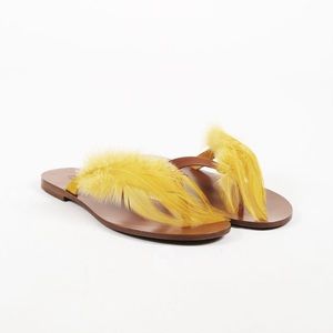 Christian Dior Ocher Ethnie Flip Flops/Slides